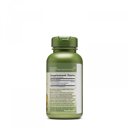 Gnc Herbal Plus Senna Leaf 125 Mg, Extract Frunze De Senna,100 Cps [1]