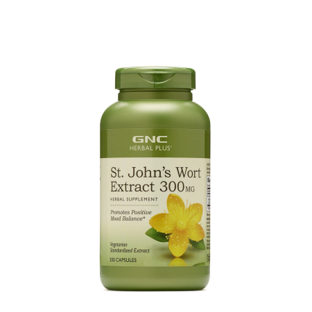 Suplimente alimentare - Gnc Herbal Plus St. Johnâ€™s Wort, Extract Standardizat  De Sunatoare 300 Mg, 200 Cps