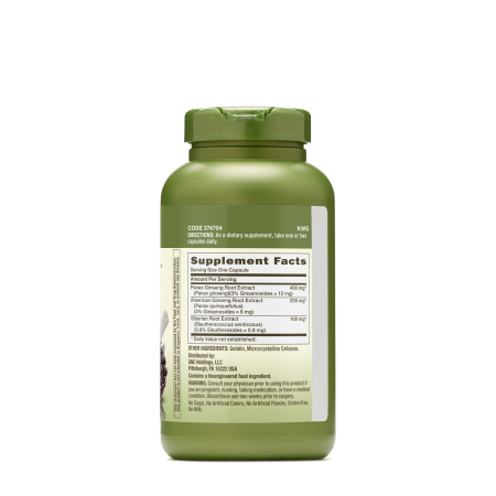 Gnc Herbal Plus Triple Ginsa, Extract Standardizat Din 3 Tipuri De Ginseng, 200 Cps [1]