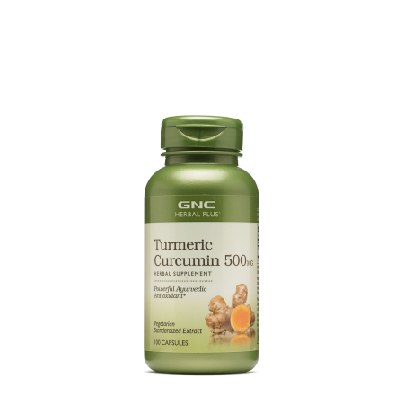 Suplimente alimentare - Gnc Herbal Plus Turmeric Curcumin 500 Mg, Turmeric Curcumina,100 Cps