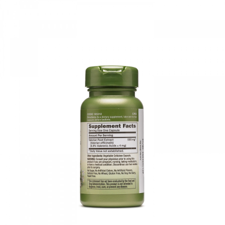 Gnc Herbal Plus Valerian Root 500 Mg, Extract Standardizat Din Radacina De Valeriana, 50 Cps [1]