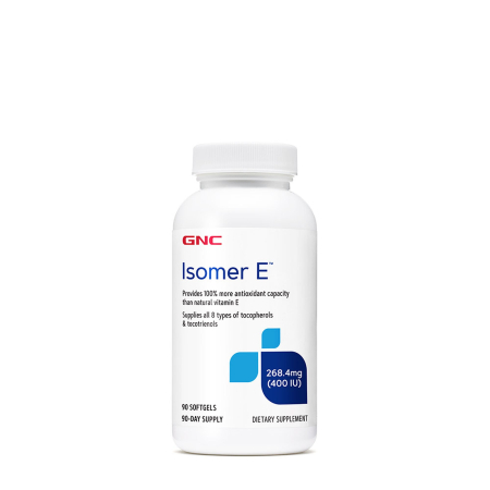 Suplimente alimentare - Gnc Isomer E Vitamina E Naturala Cu Mix De Tocoferoli Si Tocotrienoli, 90 Cps