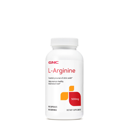 Suplimente alimentare - Gnc L-arginine 500 Mg, L-arginina, 90 Cps