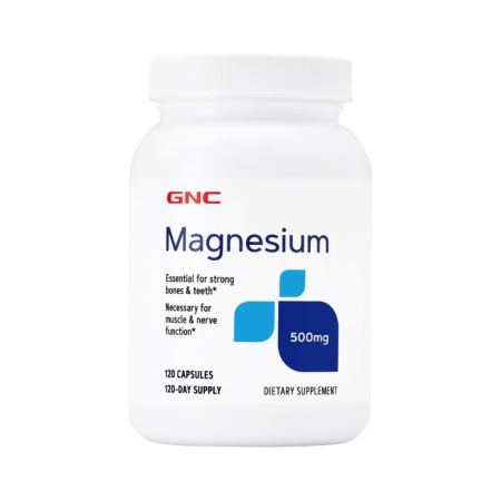 Afectiuni Frecvente - Gnc Magnesium 500 Mg, Supliment Pentru Relaxare Musculara Si Sustinerea Sistemului Nervos, 120 Cps