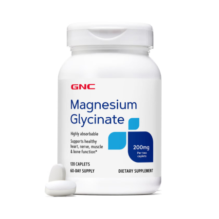 Afectiuni Frecvente - Gnc Magnesium Glycinate 200 Mg, Bisglicinat De Magneziu Pentru Relaxarea Musculara Si Sustinerea Sistemului Nervos, 120 Cps