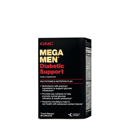 Suplimente alimentare - Gnc Mega Men Diabetic Support, Multivitamine Pentru Barbati Diabetici, 90 Tb