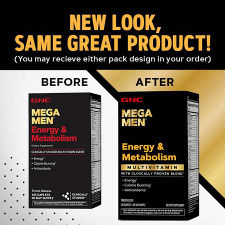 Gnc Mega Men Energy & Metabolism, Complex De Multivitamine Pentru Barbati, Energie Si Metabolism, 180 Tb [5]