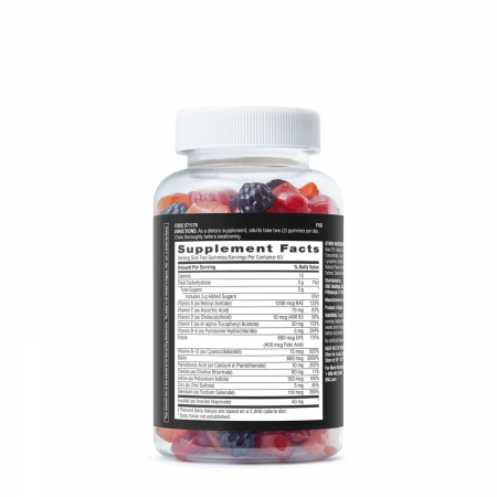 Gnc Mega Men Essentials Gummy Multivitamin 50 Plus, Jeleuri Cu Multivitamine Pentru Barbati  50+ Cu Aroma De Fructe Asortate, 120 Jeleuri [1]