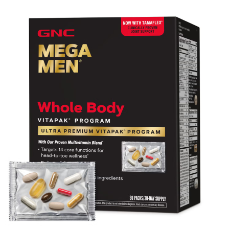 Suplimente alimentare - Gnc Mega Men Whole Body Vitapak Program, Complex De Multivitamine Pentru Barbati, Pentru Intregul Organism, 30 Pachetele