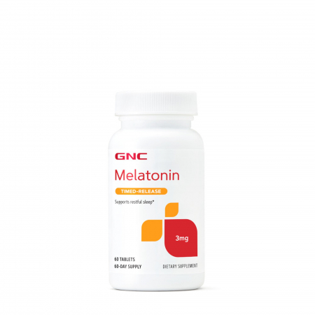 Capsule/comprimate/siropuri - Gnc Melatonina 3 Mg Cu Eliberare Prelungita, 60 Tb