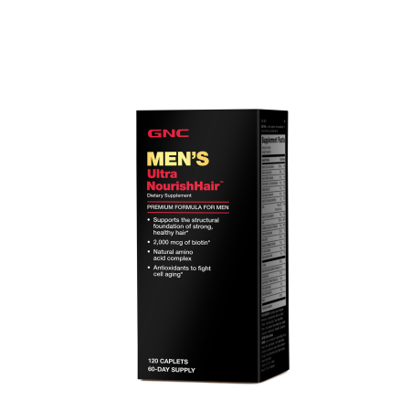 Suplimente alimentare - Gnc  Men's Ultra Nourishhair, Complex De Multivitamine Pentru Sanatatea Parului, 120 Tb