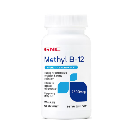 Afectiuni Frecvente - Gnc Methyl B-12 2500mcg, Vitamina B-12 Metilcobalamina, 100 Tb