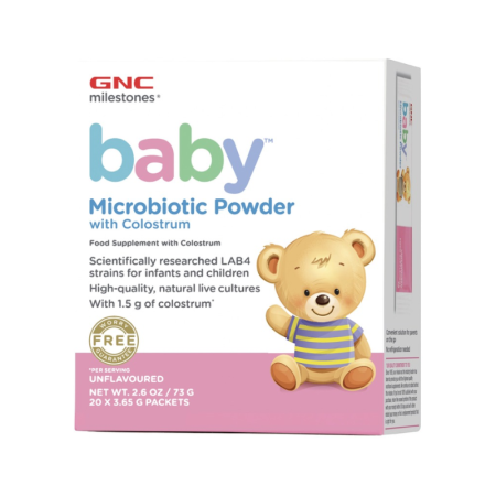 Afectiuni Frecvente - Gnc Milestones Baby Microbiotic Pudra Lab4b Studiat Clinic Cu Colostru, Fara Aroma, 20 Pliculete