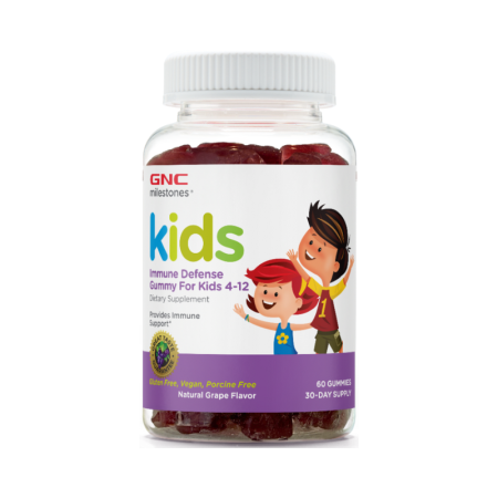 Afectiuni Frecvente - Gnc Milestones Kid's Immune Defense Gummy, Formula Pentru Copii, Cu Aroma De Struguri, 60 Jeleuri