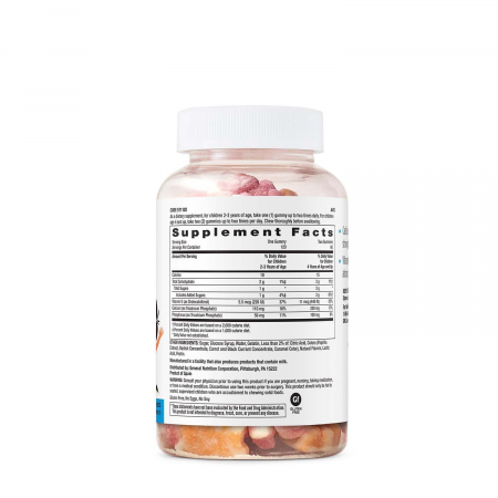 Gnc Milestones Kids Calcium Gummy, Calciu Pentru Copii 2-12 Ani, Cu Aroma De Fructe, 120 Jeleuri [1]