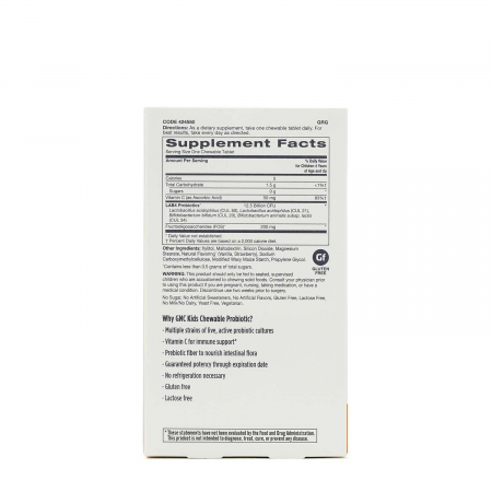 Gnc Milestones Kids Chewable Probiotic, Probiotice Masticabile Pentru Copii 4-12 Ani, Cu Aroma Naturala De Capsuni, 30 Tb [1]