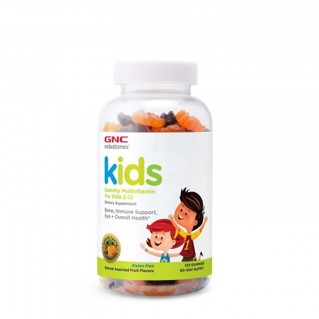 Bebe/Junior - Gnc Milestones Kids Multivitamin Gummy, Multivitamine Pentru Copii 2-12 Ani, 120 Jeleuri