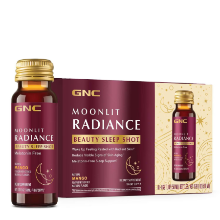 Afectiuni Frecvente - Gnc Moonlit Radiance Beauty Sleep Shot With Mango Flavor, Shot Pentru Frumusete Si Somn Cu Aroma De Mango, 10x 50 Ml