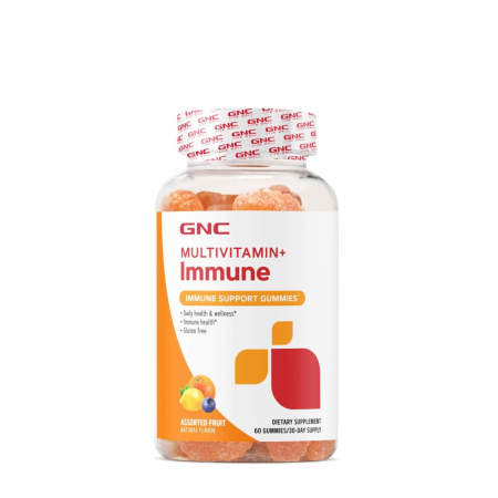 Capsule/comprimate/siropuri - Gnc Multivitamin + Immune, Multivitamine Pentru Sustinerea Imunitatii Adultilor Si Copiilor, 60 Jeleuri