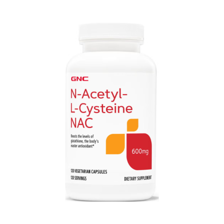 Afectiuni Frecvente - Gnc N-acetyl-l-cysteine Nac 600 Mg, N-acetil-cisteina Pentru Imunitate, Plamani Si Detoxifiere Naturala, 120 Cps