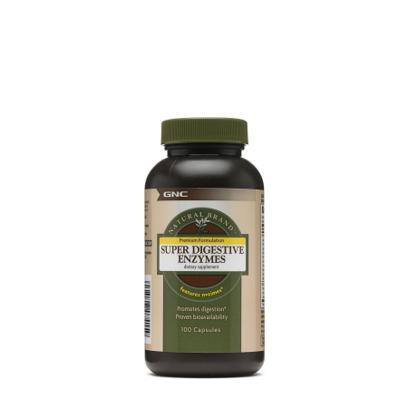 Digestie - Gnc Natural Brand Super Digestive Enzymes, Enzime Digestive, 100 Cps