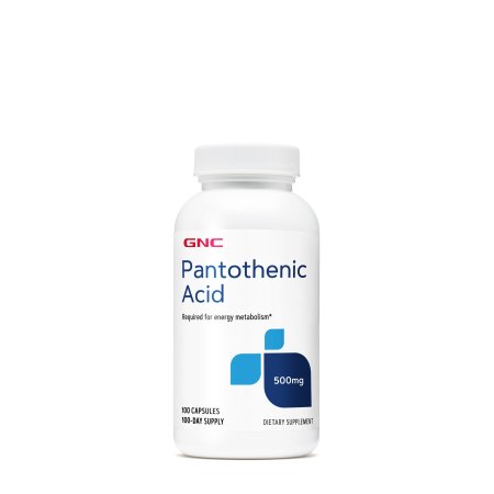 Suplimente alimentare - Gnc Pantothenic Acid 500 Mg, Acid Pantotenic, 100 Cps