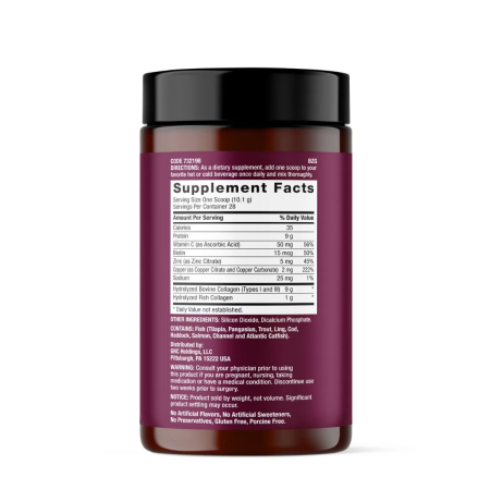 Gnc Premier Collagen Powder, Formula Premium De Peptide De Colagen Hidrolizat Fara Aroma, 282.8 G [1]