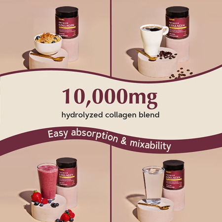 Gnc Premier Collagen Powder, Formula Premium De Peptide De Colagen Hidrolizat Fara Aroma, 282.8 G [5]