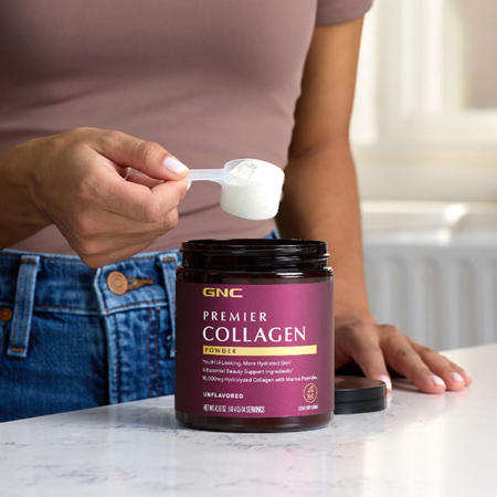 Gnc Premier Collagen Powder, Formula Premium De Peptide De Colagen Hidrolizat Fara Aroma, 282.8 G [10]