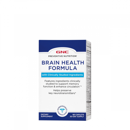 Capsule/comprimate/siropuri - Gnc Preventive Nutrition Brain Health, Formula Pentru Sanatatea Creierului Si Sistemului Nervos, 60 Tb