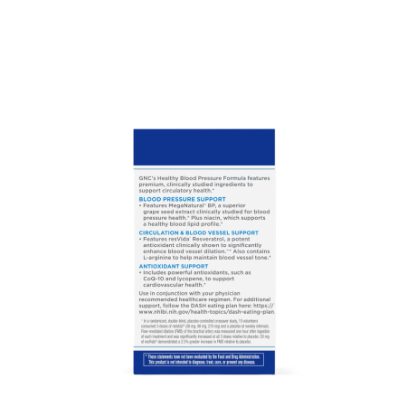 Gnc Preventive Nutrition Healthy Blood Pressure Formula, Formula Pentru Reglarea Tensiunii Arteriale, 90 Cps [2]