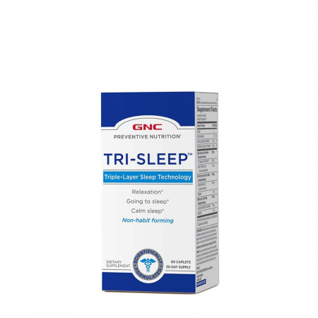 Capsule/comprimate/siropuri - Gnc Preventive Nutrition Tri-sleep, Formula Avansata Triplu-strat Pentru Somn, 60 Tb