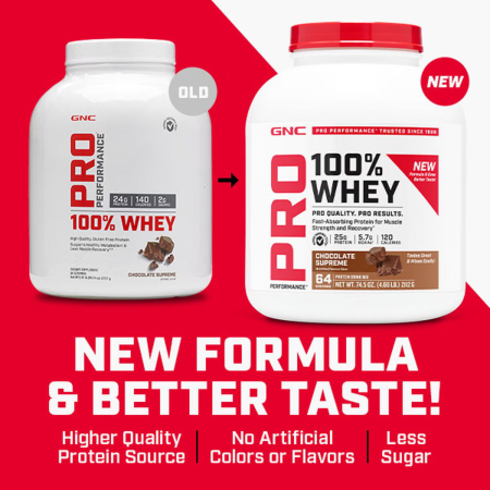 Gnc Pro Performance 100% Whey, Proteina Din Zer Cu Aroma De Biscuiti Si Frisca, Testata Antidoping, 2201 G [2]
