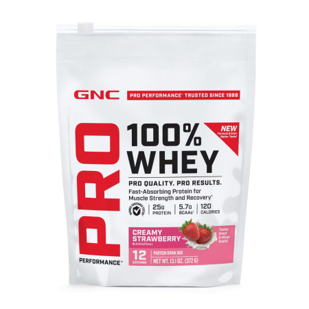 Afectiuni Frecvente - Gnc Pro Performance 100% Whey, Proteina Din Zer Cu Aroma De Capsuni, Testata Antidoping, 372g