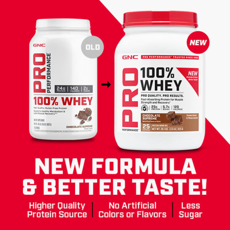 Gnc Pro Performance 100% Whey, Proteina Din Zer Cu Aroma De Vanilie, Testata Antidoping, 769 G  [2]