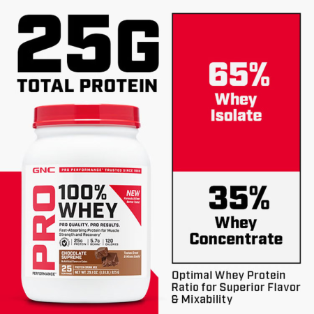 Gnc Pro Performance 100% Whey, Proteina Din Zer Cu Aroma De Vanilie, Testata Antidoping, 769 G  [3]