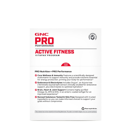 Gnc Pro Performance Active Fitness Vitapak Program, Program Vitapak Pentru Persoane Active, 30 Pachetele [3]