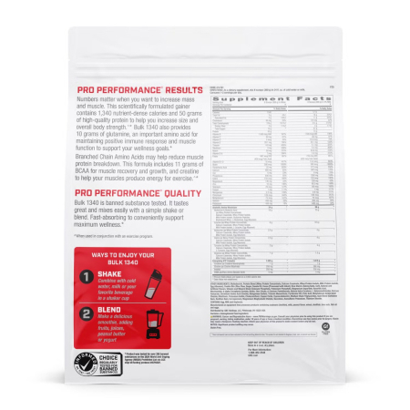 Gnc Pro Performance Bulk 1340, Formula Proteica Pentru Crestere In Greutate, Cu Aroma De Biscuiti Si Frisca, Testata Antidoping, 3240 G [2]