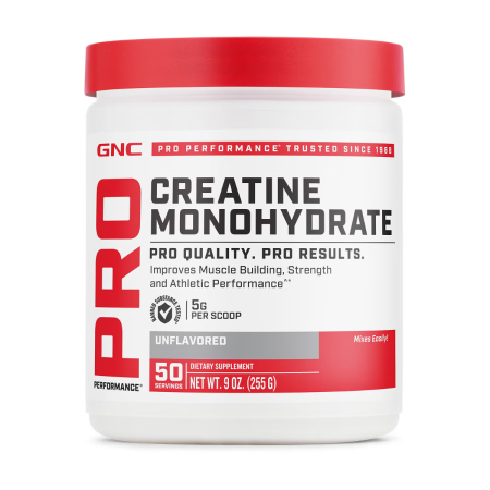Suplimente alimentare - Gnc Pro Performance Creatine Monohydrate, Creatina Monohidrata Fara Aroma, 255 G