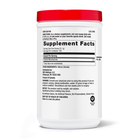 Gnc Pro Performance Creatine Monohydrate, Creatina Monohidrata, Fara Aroma, 510 G  [1]