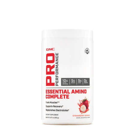 Afectiuni Frecvente - Gnc Pro Performance Essential Amino Complete, Aminoacizi, Cu Aroma De Capsuni Si Banana, 450 G