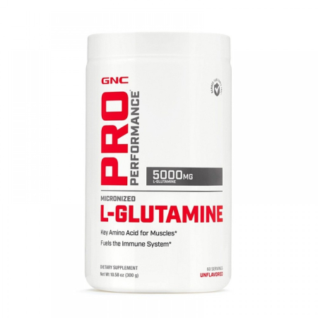 Suplimente alimentare - Gnc Pro Performance Micronized L-glutamine 5000 Mg, L-glutamina Micronizata Pudra Fara Aroma, 300 G