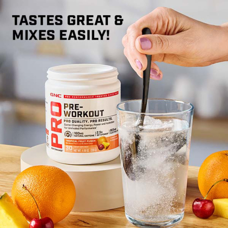 Gnc Pro Performance Pre-workout - Tropical Fruit Punch Flavor, Pre-workout, Cu Aroma De Punch De Fructe Tropicale, 339g [7]