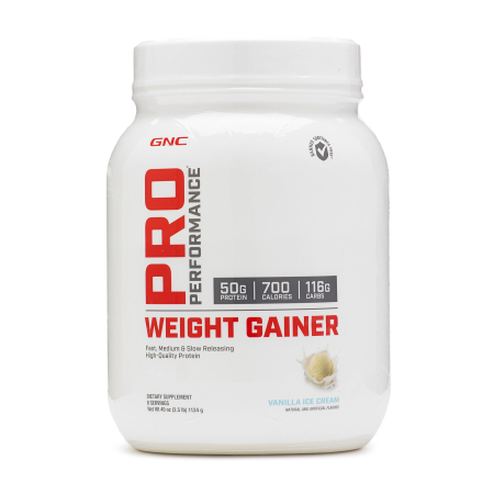 Suplimente alimentare - Gnc Pro Performance Weight Gainer, Formula Proteica Pentru Crestere In Greutate, Cu Aroma De Vanilie, Testata Antidoping, 1134 G