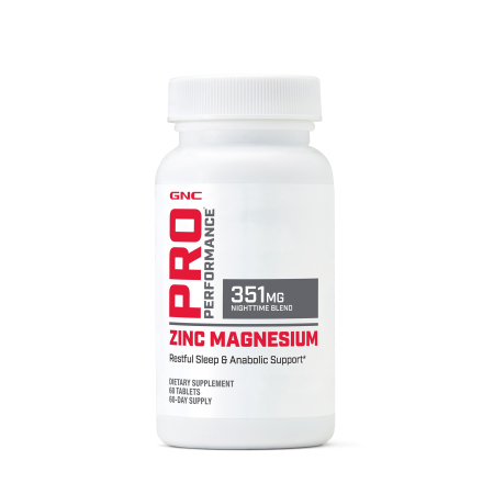 Suplimente alimentare - Gnc Pro Performance Zinc Magnesium, Complex De Zinc, Magneziu Si Aminoacizi, 60 Tb