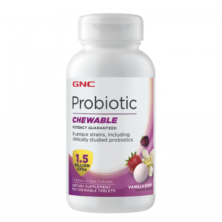 Capsule/comprimate/siropuri - Gnc Probiotic Chewable - 1.5 Billion Cfus, Probiotic, 100 Tb