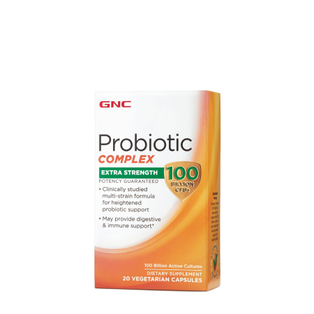 Imunitate - Gnc Probiotic Complex Extra Strength Multi Strain 100 Billion Cfus, Probiotic Lab4 Studiat Clinic, 100 Miliarde Culturi Vii, 20 Cps