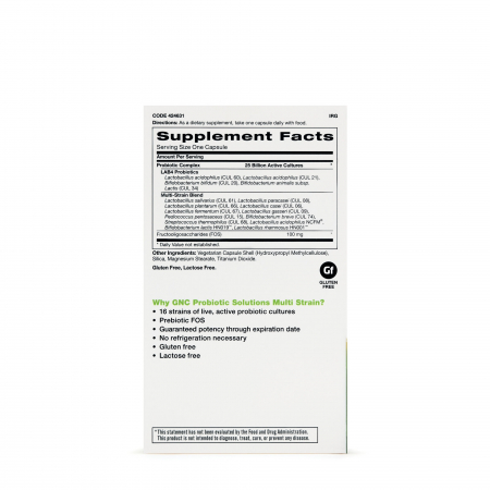 Gnc Probiotic Solutions Multi Strain 25 Billion Cfus, Probiotic Cu Tulpini Multiple 25 Miliarde Cfu, 30 Cps [1]