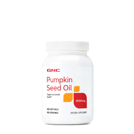 Suplimente alimentare - Gnc Pumpkin Seed Oil 1000 Mg, Ulei Din Seminte De Dovleac, 100 Cps