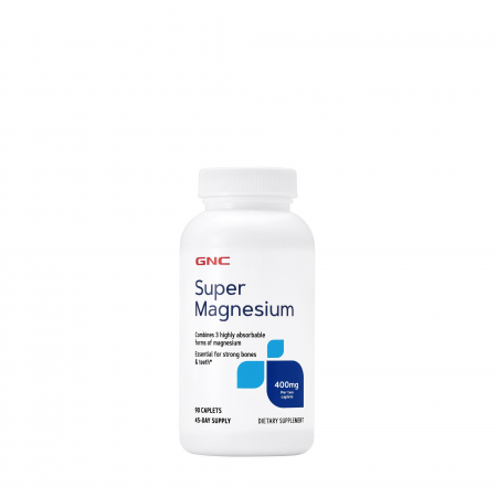 Capsule/comprimate/siropuri - Gnc Super Magnesium 400 Mg, Magneziu, 90 Tb